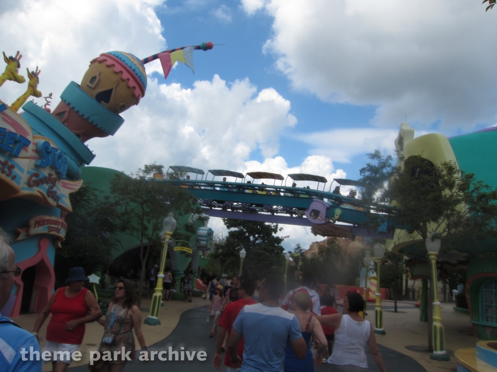 The High In The Sky Seuss Trolley Train Ride at Universal City Walk Orlando