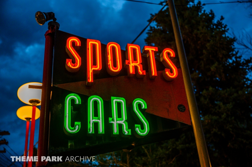 Sports Cars at Lakeside Amusement Park