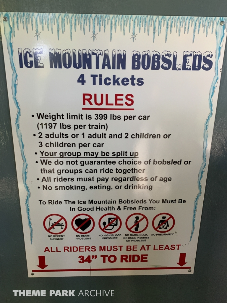 Ice Mountain Bobsled Roller Coaster at Enchanted Forest Theme