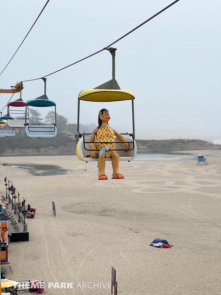 Sky Glider at Santa Cruz Beach Boardwalk Theme Park Archive