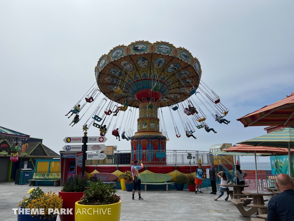 Sea Swings at Santa Cruz Beach Boardwalk Theme Park Archive