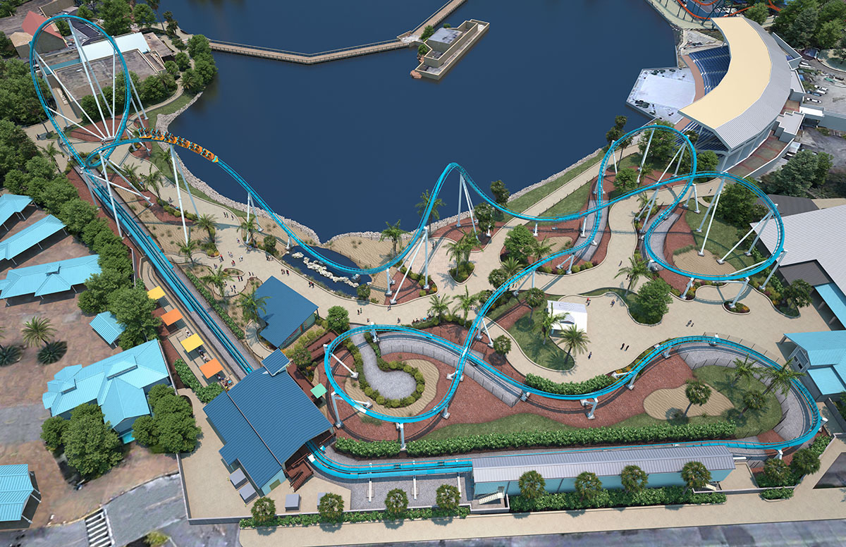 SeaWorld Orlando Announces Pipeline The Surf Coaster Theme Park Archive