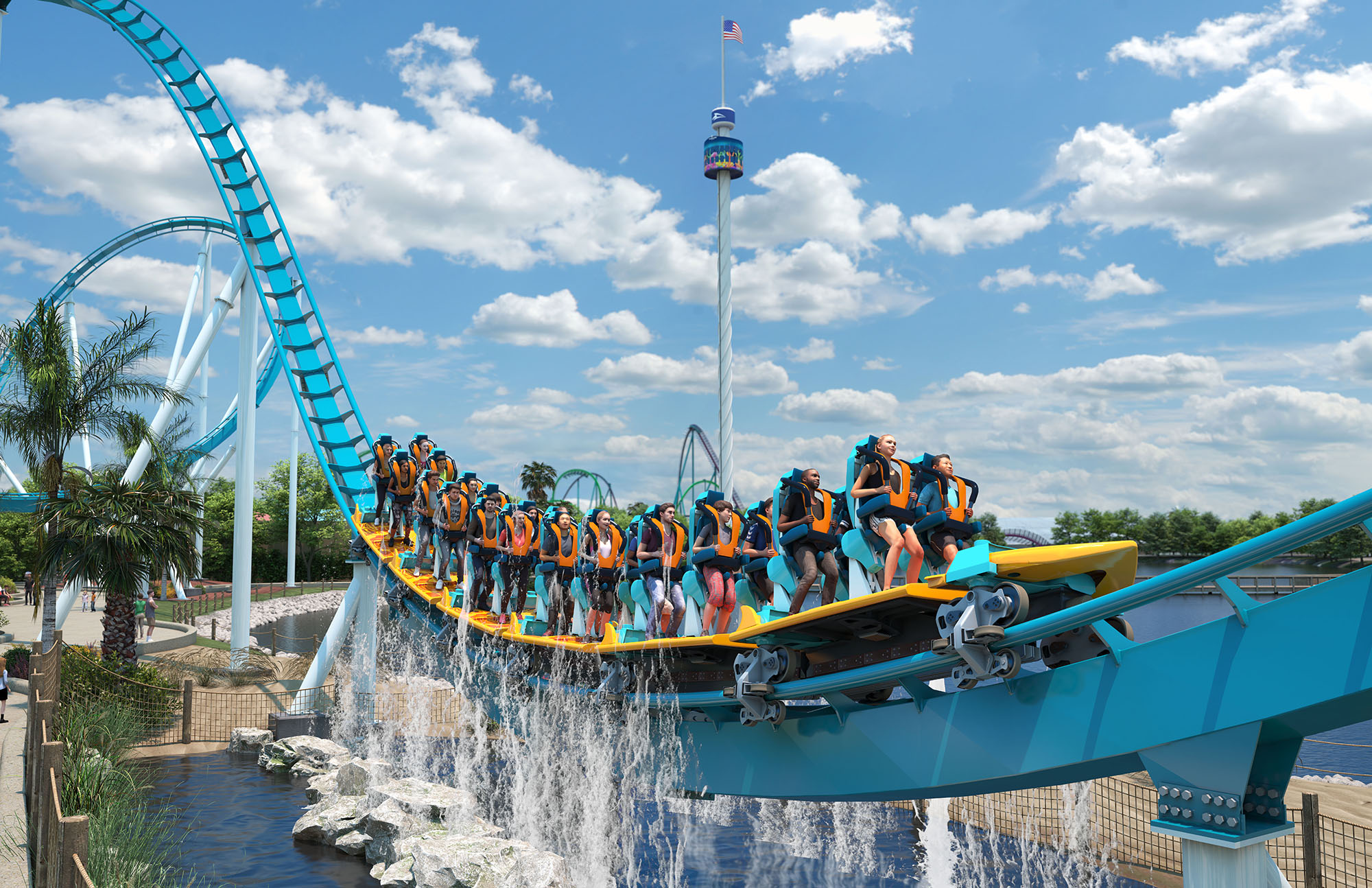 SeaWorld Orlando Announces Pipeline The Surf Coaster Theme Park Archive